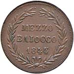 Gregorio XVI (1831-1846) Mezzo Baiocco 1844 ... 
