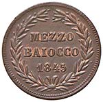 Gregorio XVI (1831-1846) Mezzo Baiocco 1845 ... 