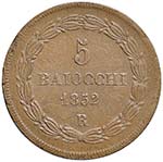 Pio IX (1846-1878) 5 Baiocchi 1852 A. VI - ... 