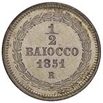 Pio IX (1846-1870) Mezzo Baiocco 1851 A. V - ... 