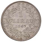 Pio IX (1846-1870) Lira 1867 A. XXII - ... 