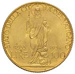 Pio XI 100 Lire 1933-1934 - Nomisma 915 AU ... 