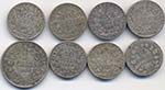 Lotto di 8 monete di Pio IX in argento, come ... 