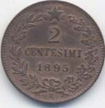 Umberto I (1878-1900) 2 Centesimi 1895 - ... 