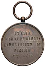 Medaglia 1860 - Liberazione della Sicilia ... 