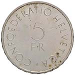 SVIZZERA 5 Franchi 1963 - KM 51 AG (g 14,98)