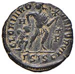 Graziano (367-383) Nummus - Busto diademato ... 