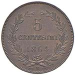 SAN MARINO 5 Centesimi 1864 - Gig. 37 CU (g ... 