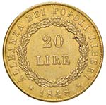 VENEZIA 20 Lire 1848 - Gig. 1 AU (g 6,43) RR ... 