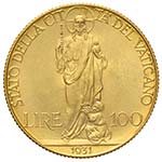 Pio XI (1922-1939) 100 Lire 1931 A. X - ... 