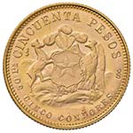 CILE 50 pesos 1974 - KM 169 AU (g 10,17)