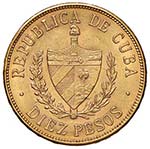 CUBA 10 Pesos 1915 - Fr. 3 AU (g 16,71) ... 