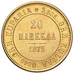 FINLANDIA 20 Markkaa 1879 - Fr. 1 AU (g ... 