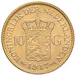 OLANDA Wilhelmina (1890-1948) 10 Gulden 1917 ... 