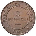 Repubblica romana (1848-1849) 3 Baiocchi ... 