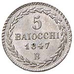 Pio IX (1846-1878) Bologna - 5 Baiocchi 1847 ... 