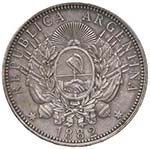 ARGENTINA Peso Patacón 1882 – KM 29 AG (g ... 
