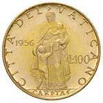 Pio XII (1939-1958) 100 Lire 1956 A. XVIII ... 