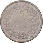 Louis Philippe I (1830-1848) 5 Franchi 1839 ... 