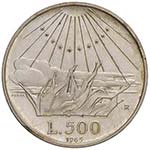 REPUBBLICA ITALIANA (1946-) 500 Lire 1965 ... 