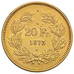 SVIZZERA Confederazione - 20 Franchi 1873 ... 