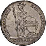 1814 Lucerna – 4 Franchi 1814 – R/ ... 