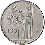REPUBBLICA ITALIANA 100 Lire 1960 - AC ... 