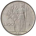 REPUBBLICA ITALIANA 100 Lire 1961 - AC
