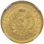 ARGENTINA 5 Pesos 1896 - KM 31; Fr. 14 AU In ... 