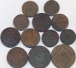AUSTRIA Lotto di 12 monete in rame dal 1800 ... 