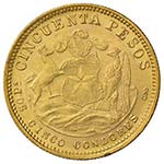 CILE 50 Pesos 1926 - KM 169 AU (g 10,18) ... 