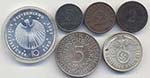 GERMANIA Lotto di 6 monete di cui 3 in ... 