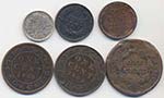 Lotto di 6 monete del Canada e degli Stati ... 