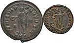 Licinio (308-324) Lotto di due monete