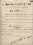 DOCUMENTI AUTOGRAFI - Vittorio Emanuele III ... 