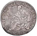 Clemente VIII (1592-1605) Testone 1592 - ... 
