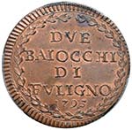 Pio VI (1774-1799) Foligno – 2 Baiocchi ... 