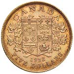CANADA George V (1910-1936) 5 Dollari 1912 ... 
