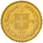 SVIZZERA Confederazione 20 Franchi 1892 – ... 