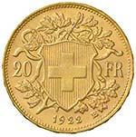 SVIZZERA Confederazione 20 Franchi 1922 – ... 