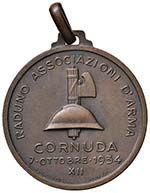 MEDAGLIE FASCISTE Medaglia 1934 Cornuda, ... 