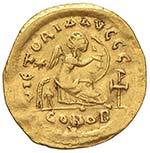 BISANZIO Giustiniano I (527-565) Semisse - ... 