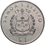 SAMOA SISIFO Dollaro 1970 Visita di Paolo VI ... 