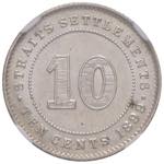 STRAITS SETTLEMENTS 10 Cents 1899 – In ... 