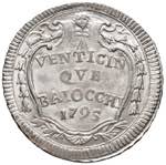 Pio VI (1774-1799) 25 Baiocchi 1795 A. XXI - ... 