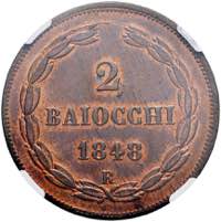 Pio IX (1846-1878) 2 Baiocchi 1848 A. III - ... 