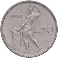 REPUBBLICA ITALIANA 50 Lire 1950 Prova in ... 