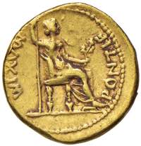 Tiberio (14-37) Aureo (Lugdunum) Testa ... 