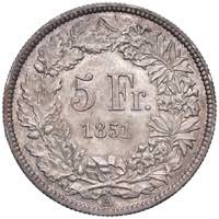 SVIZZERA Confederazione - 5 Franchi 1851 - ... 