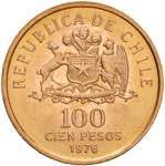 CILE 100 Pesos 1976 - KM 213 AU (g 20,33) ... 